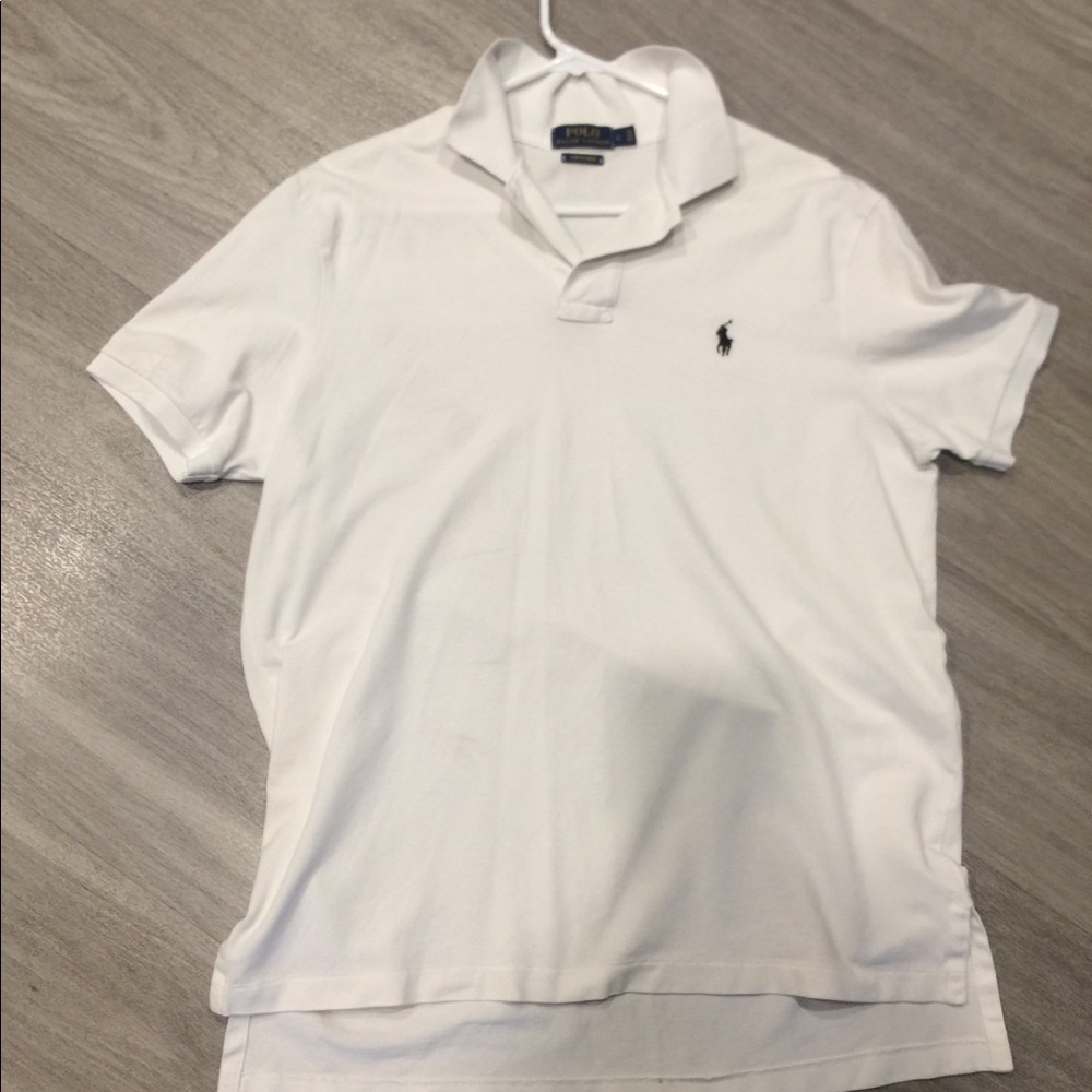 White Ralph Lauren polo shirt men sz L